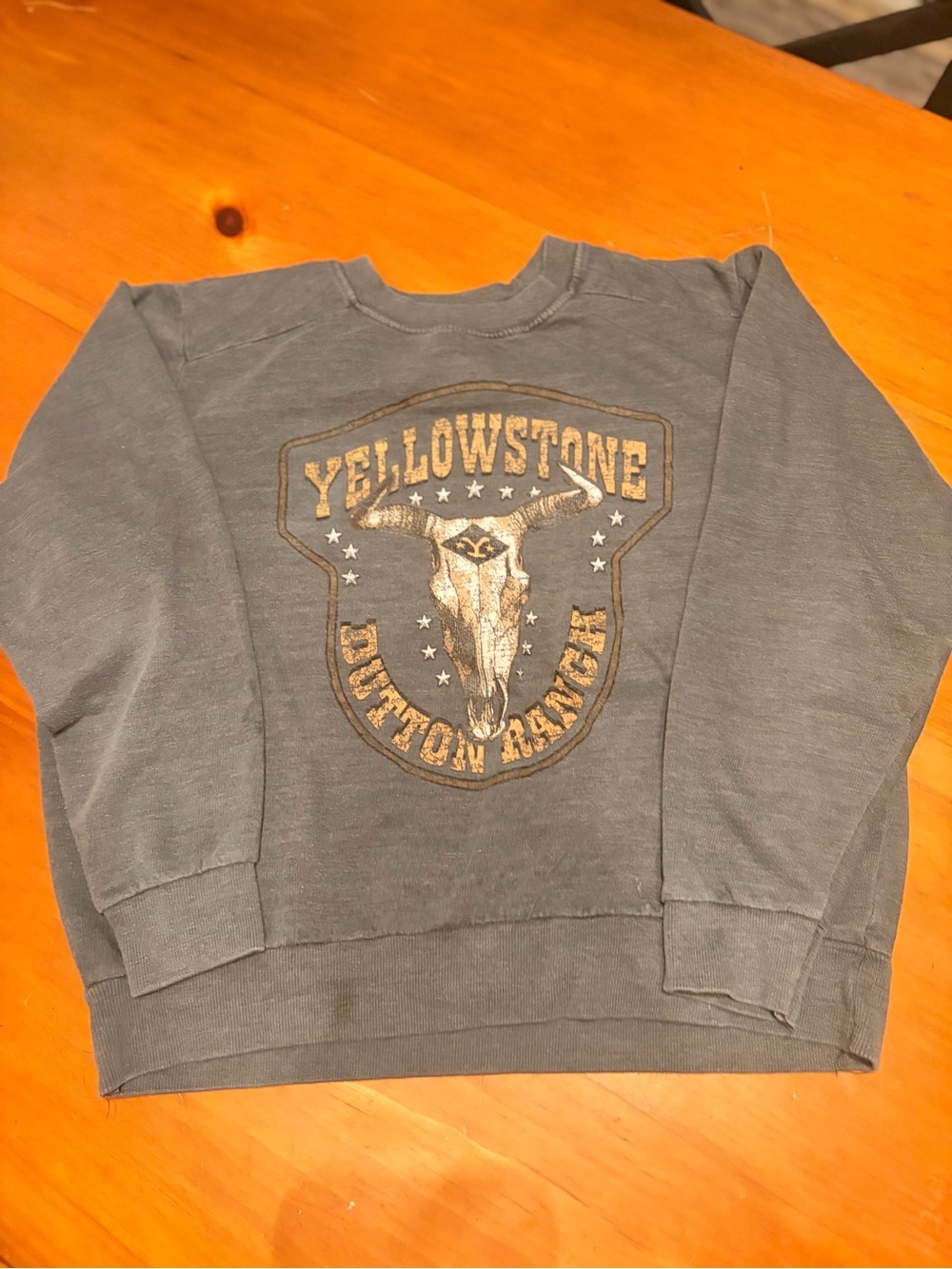 Yellowstone Duffton Ranch Blue Graphic Crewneck Sweater